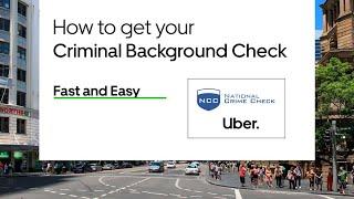 How to do your Criminal Background Check for Uber Eats Australia 2024
