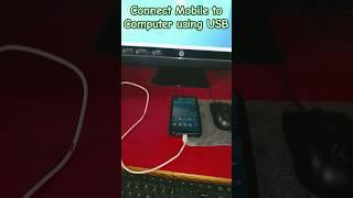 Connect Mobile to Computer using USB #connect #mobile #computer #usb #mobiledata  #internet