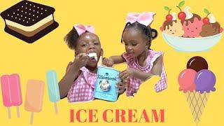 #pretendplay #funvideos #kidskits #makebelieve- Me and Millz  have fun eating lots of ice cream.