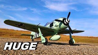 NEW HUMONGOUS Focke Wulf FW 190a - E-flite RC Warbird Plane - TheRcSaylors