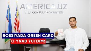 ROSSIYADA "GREEN CARD" O'YNAB YUTDIM! AQSHGA VIZA OLGAN MIJOZIMIZ BILAN SUHBAT