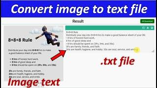 Convert Image to Text File in 1 minutes