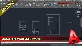 Autocad Print A4 In Model Tab Basic Tutorial For Beginner