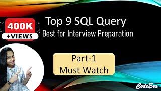 Top 9 SQL queries for interview | SQL Tutorial | Interview Question