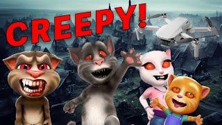 WE CAUGHT CREEPY TALKING TOM & FRIENDS ON THE DRONE! (FULL MOVIE!)