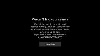 Fix Error We Can't Find Your Camera Error Code 0xA00F4244 on Windows 10