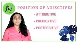 Adjective | Attributive, Postpositive and Predicative Use of Adjective | English Grammar | LIY