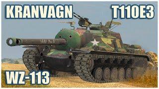 Kranvagn, T110E3 & WZ-113 • WoT Blitz Gameplay