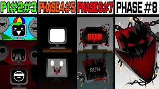 Phase 1 VS Phase 2 VS Phase 3 VS Phase 4 VS Phases 5-8 in Incredibox Sprunki