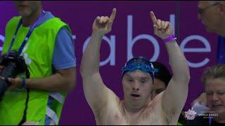 Brian Perry at the Special Olympics World Games Berlin 2023 (50M Freestyle Semifinal)