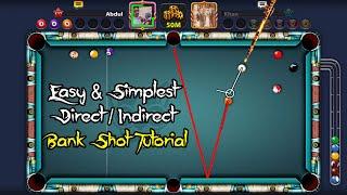 Easy 8 Ball Pool Direct indirect Bank shot trick tutorial Urdu/Hindi