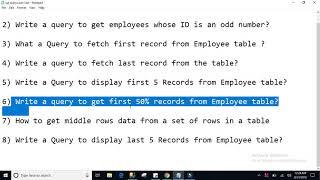 Sql Server Interview Querys  -  Sql Querys Part3