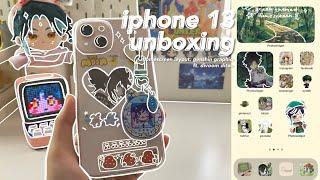  iphone 13 aesthetic unboxing (pink) - phone transformation, genshin, anime ios 15 setup ft. divoom