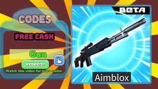 Roblox Aimblox Beta Codes *GET FREE CASH * try a free code in the thumbnail.