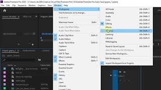 How to RESET Layout window on Adobe Premiere Pro?