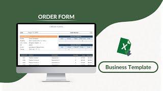 Order Form Excel Template