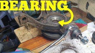 How to change front wheel bearing / front hub bearing on Peugeot 307