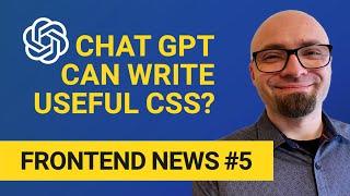 Frontend News #5: ChatGPT CSS, Custom Range Sliders