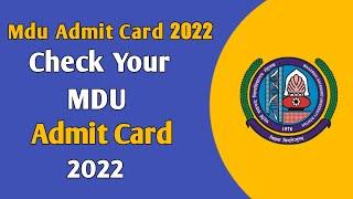 Mdu admit card 2022 | Mdu reappear admit card 2022 | Mdu reappear admit card kaise nikale