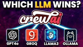 How to connect CrewAI to different LLMs (GPT4o, Groq, Llama3, Ollama) - Tutorial & LLM comparison