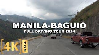 3 Hours Non-Stop Drive from Manila to Baguio via Kennon Road! | Full Driving Tour 2024 | Philippines