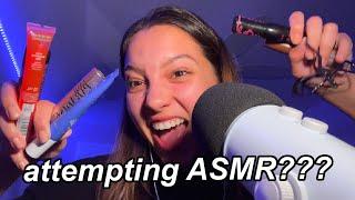 ATTEMPTING ASMR *doing my makeup routine on you*