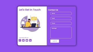 Responsive Contact Us Form Using HTML & CSS