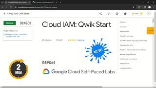 Cloud IAM Qwik Start || GSP064 || Solution [NEW]