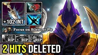 WTF 2 HITS DELETED Max INT Pro Silencer 100% Counter Enemy with +100 INT Stole & Max Range DotA 2