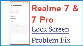 Realme 7 & 7 Pro Lock Screen Not Working Problem Solve