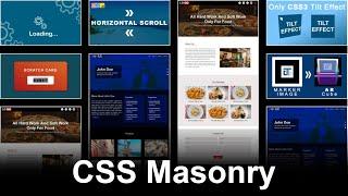 Responsive Masonry Layout Using CSS | Image Gallery Masonry Layout Using Only CSS