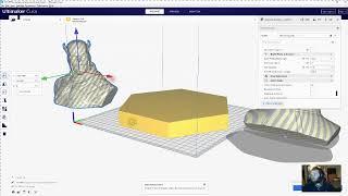 Using Cura's mesh tool SPLIT MODEL EASY!!