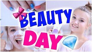 BEAUTY DAY ROUTINE + Nageldesigns!! | Julia Beautx