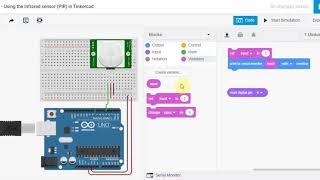 Video 13   Using an infrared sensor (PIR) in Tinkercad