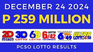 Lotto Result Today 9pm December 24 2024 PCSO