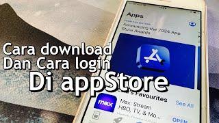 Cara Login Dan download aplikasi di App Store iPhone