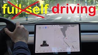 Full self driving in a European Tesla Model 3