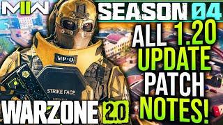 WARZONE 2: Full 1.20 UPDATE PATCH NOTES! (MW2 SEASON 4 UPDATE Changes!)
