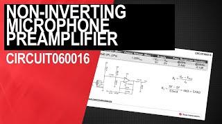 Non-inverting microphone pre-amplifier circuit