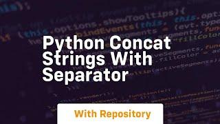 python concat strings with separator