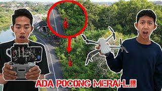 PENAMPAKAN POCONG MERAH TERTANGKAP SAAT MAIN DRONE! | Mikael Family