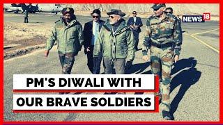 PM Modi Reaches Kargil To Celebrate Diwali | Prime Minister Narendra Modi Diwali With Kargil Jawans