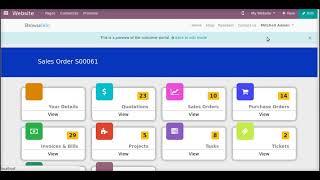 How to show Attractive Website Dashboard to Portal Users | Odoo Apps Features #odoo16 #management