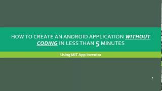 How to create android app in five minutes