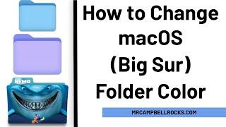 How to Change Folder Color macOS (BIG SUR) 2021