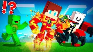 BEN 10 OMNITRIX Speedrunners vs Hunter in Minecraft - Maizen JJ and Mikey