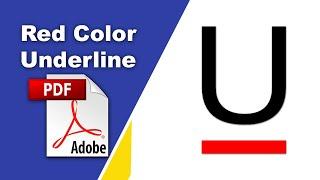 How to add red color underline in a pdf file (Edit PDF) using Adobe Acrobat Pro DC