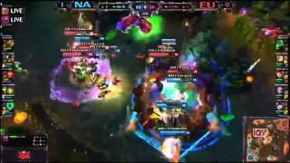 Doublelift pentakill at Allstars games against EU - League of Legends