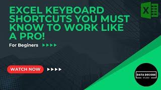 Excel Keyboard Shortcuts.