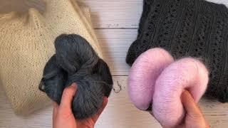 Yarn Comparison: Knitting for Olive Soft Silk Mohair vs. Drops Kid Silk Mohair | The Knit Purl Girl